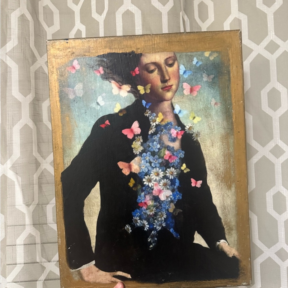 Elegant Floral Portrait Art Print